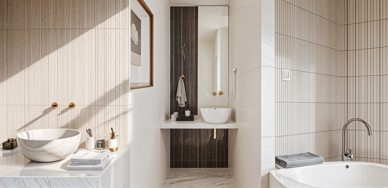 Primary bath — design direction